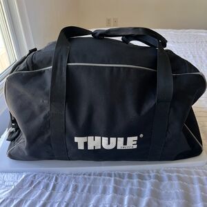 Thule Sweden Black Gray Duffel Bag Large Travel Gym Bag Multi-Pocket Carry-On